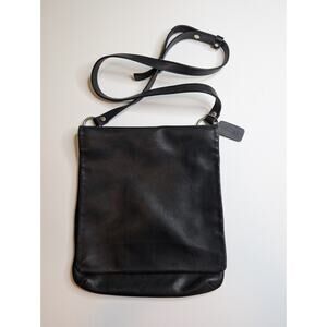 Vintage Coach 9458 Crossbody Legacy Black Thick Leather Slim Messenger Heavy